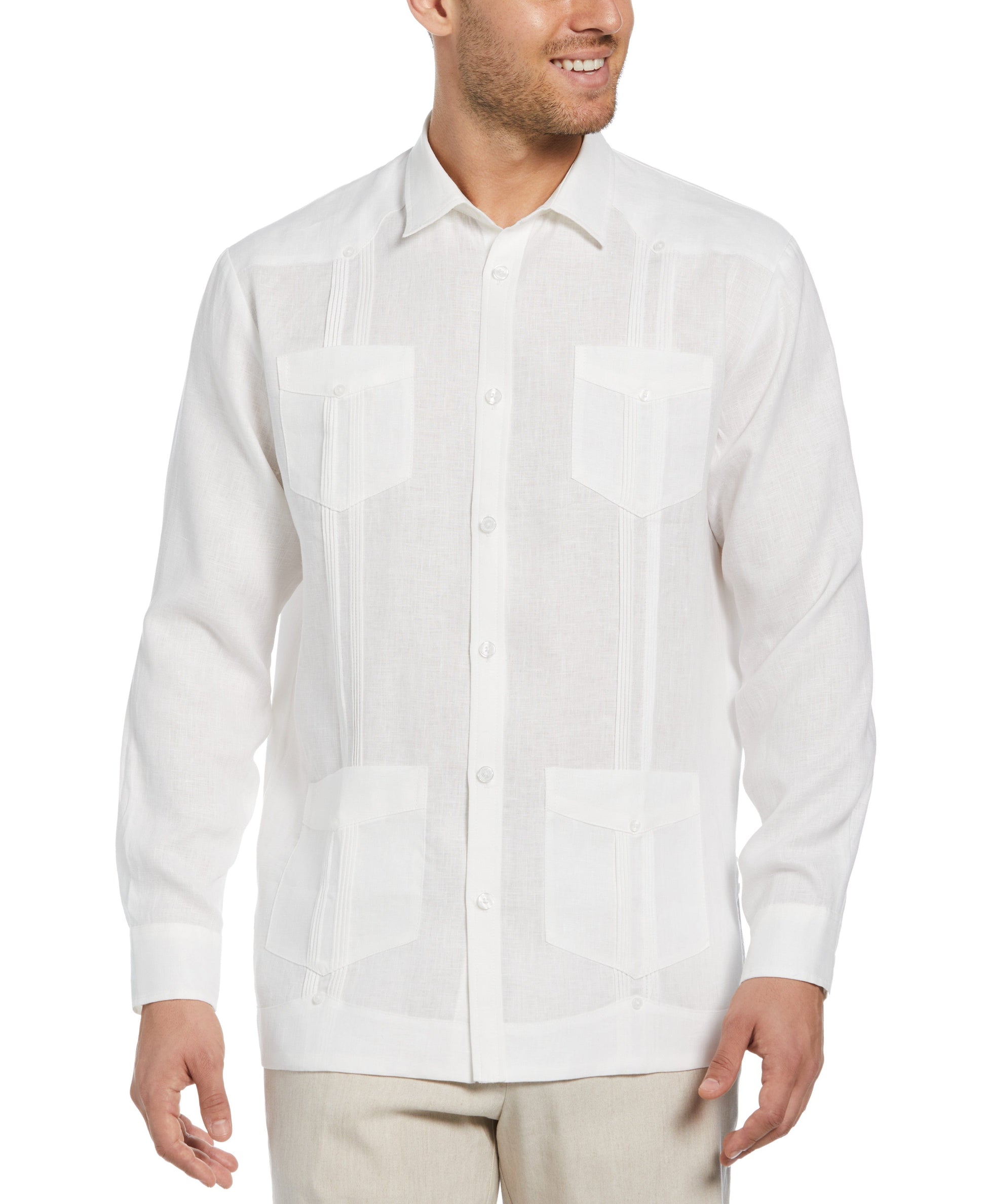 Guayabera Cubavera 100% Lino Clásica Manga Larga