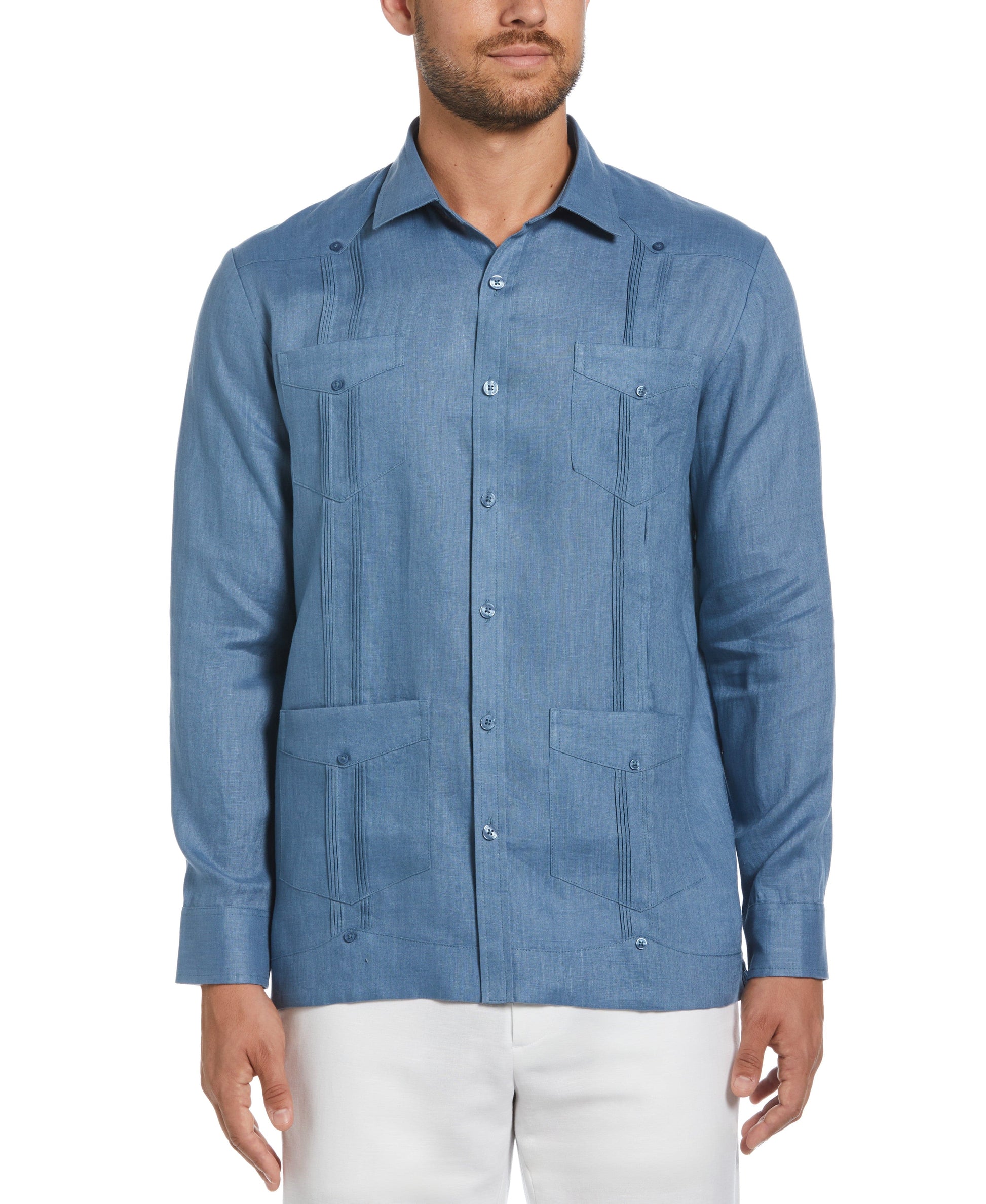 Guayabera Cubavera 100% Lino Clásica Manga Larga