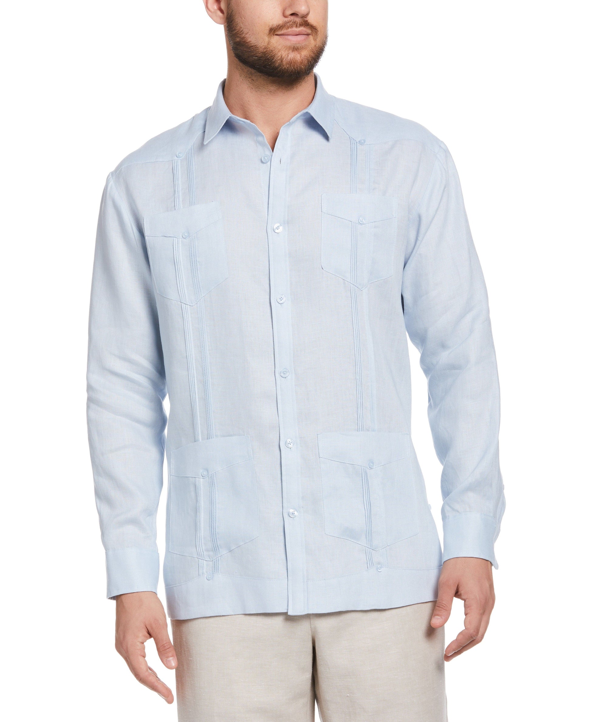 Guayabera Cubavera 100% Lino Clásica Manga Larga
