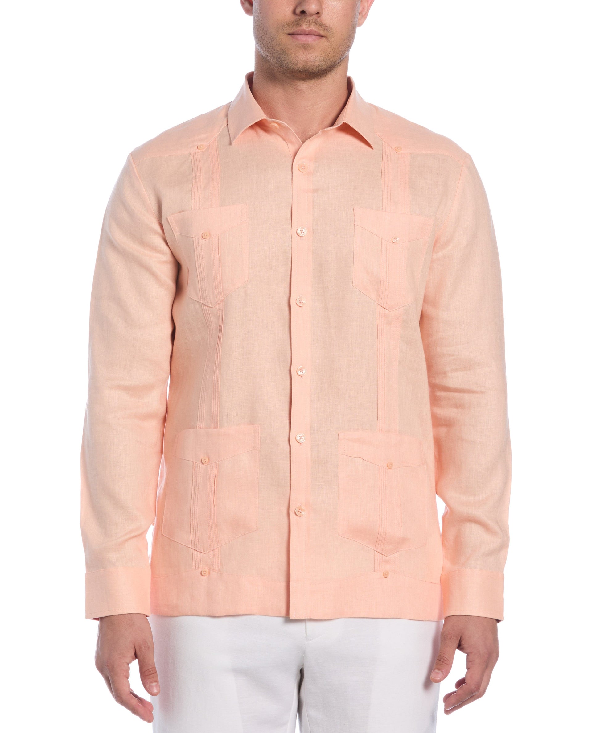 Guayabera Cubavera 100% Lino Clásica Manga Larga