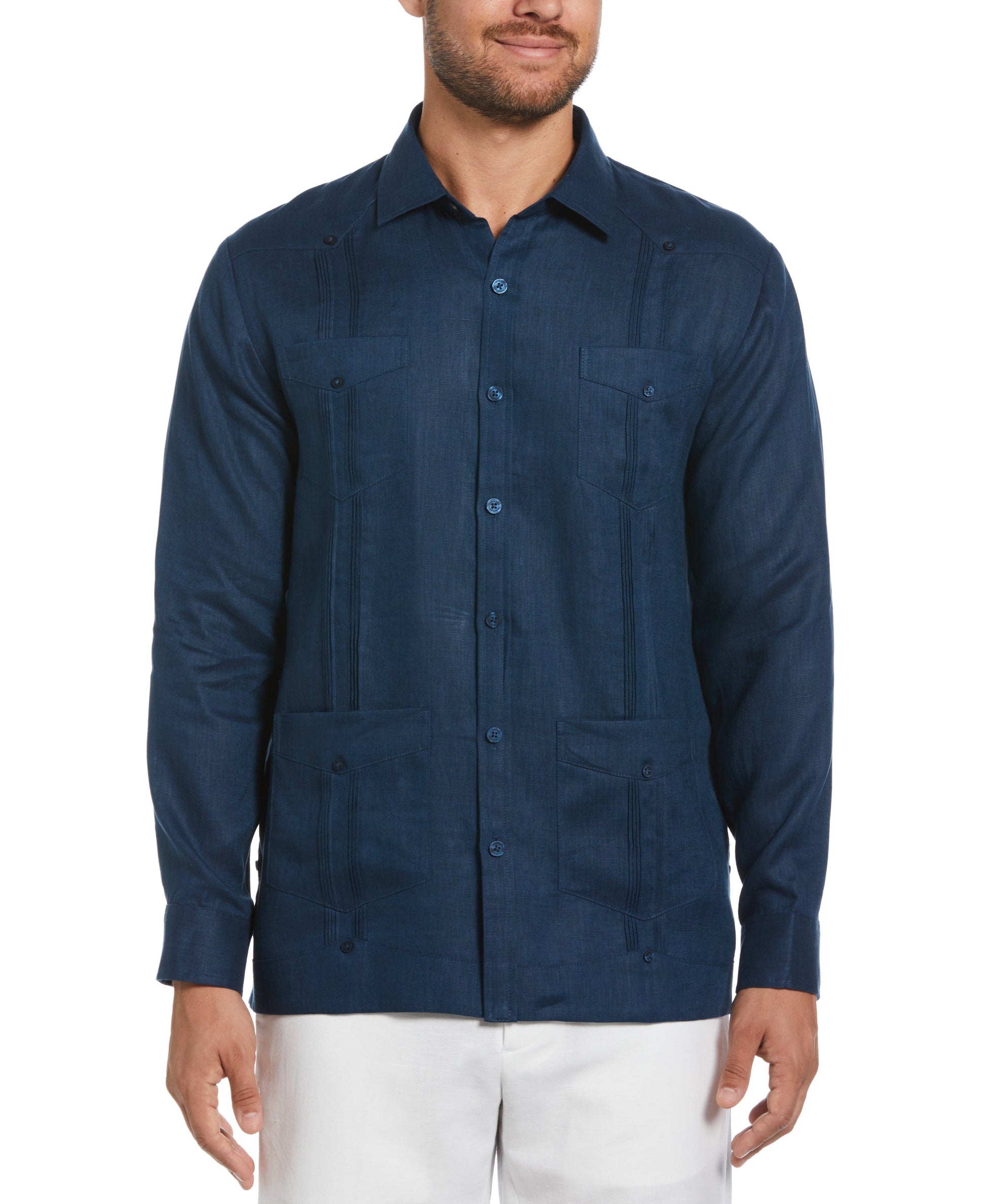 Guayabera Cubavera 100% Lino Clásica Manga Larga