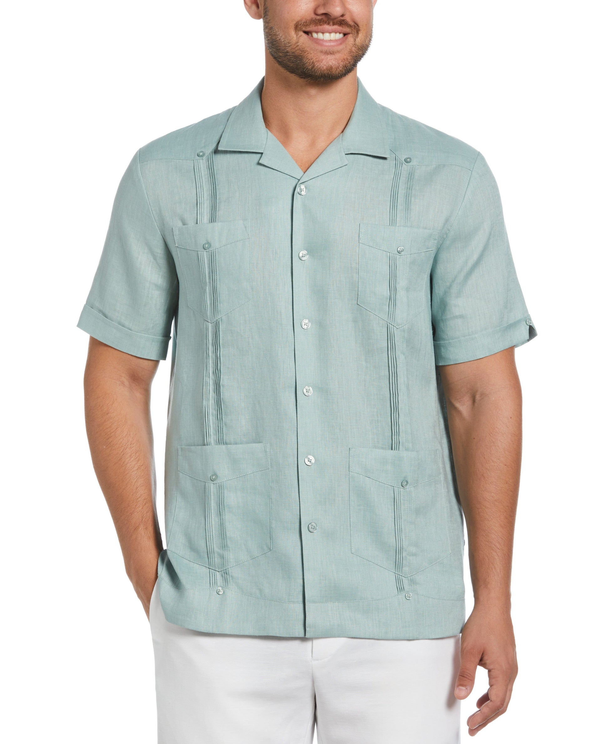 Guayabera Cubavera 100% Lino Clásica Manga Corta