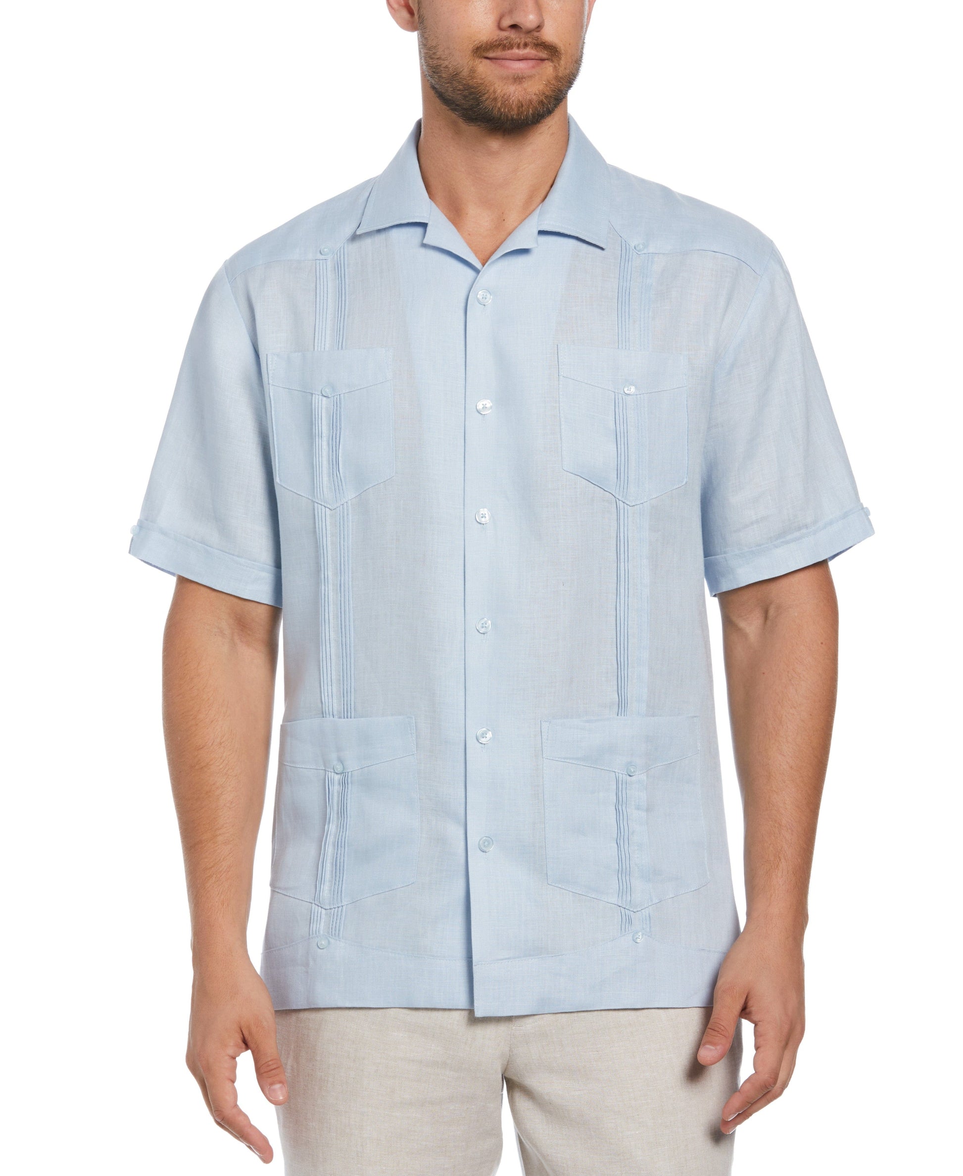 Guayabera Cubavera 100% Lino Clásica Manga Corta