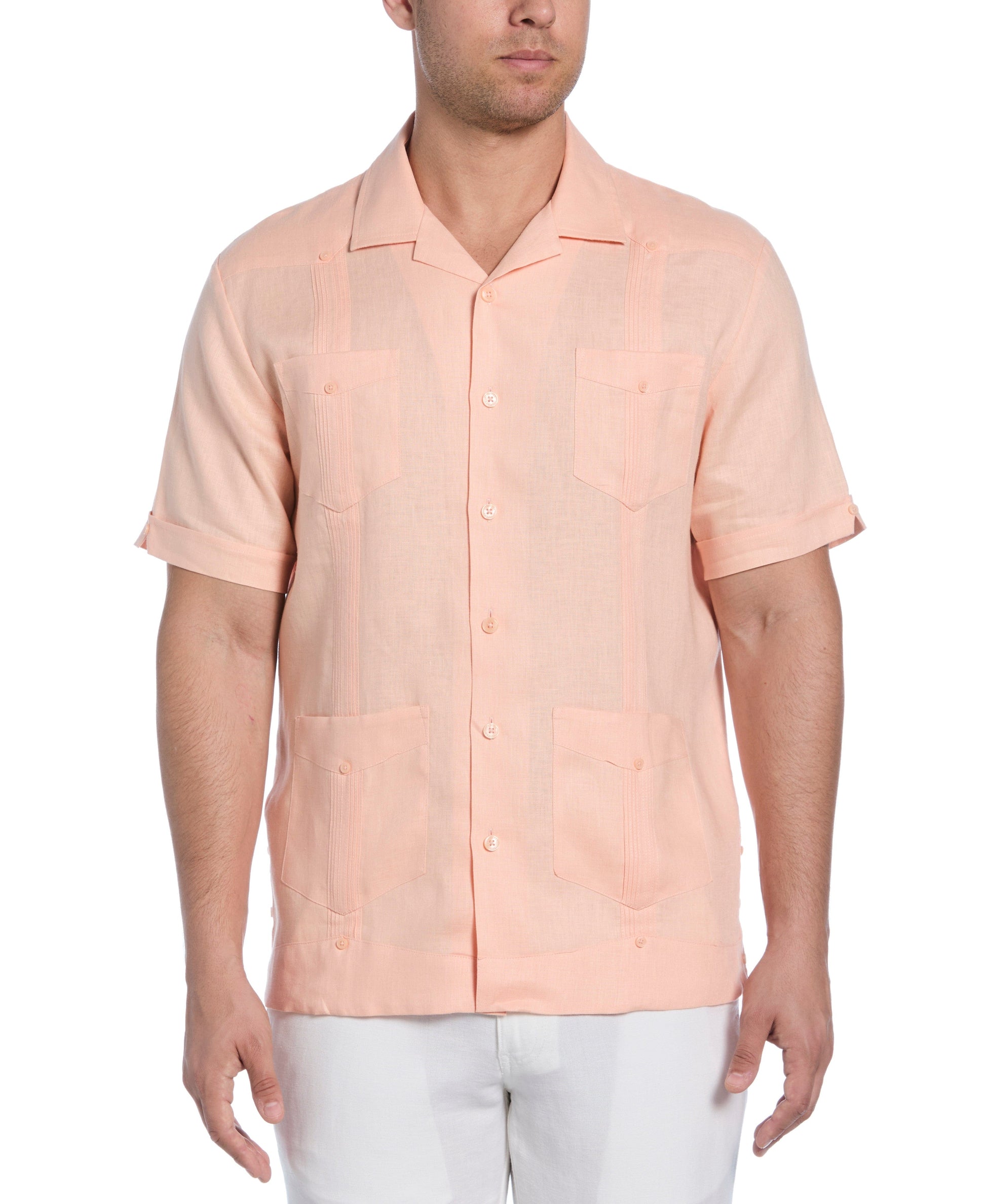 Guayabera Cubavera 100% Lino Clásica Manga Corta