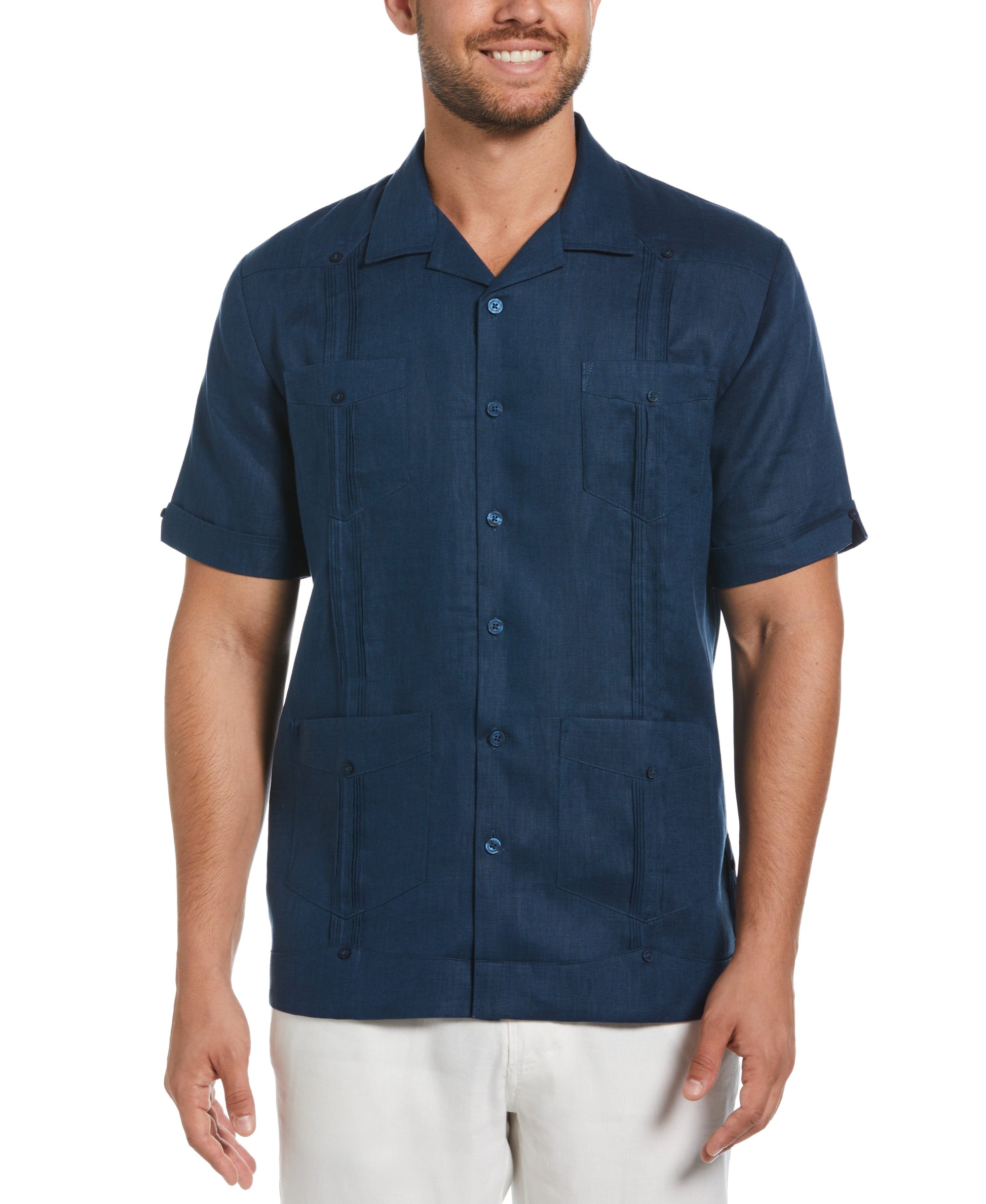 Guayabera Cubavera 100% Lino Clásica Manga Corta