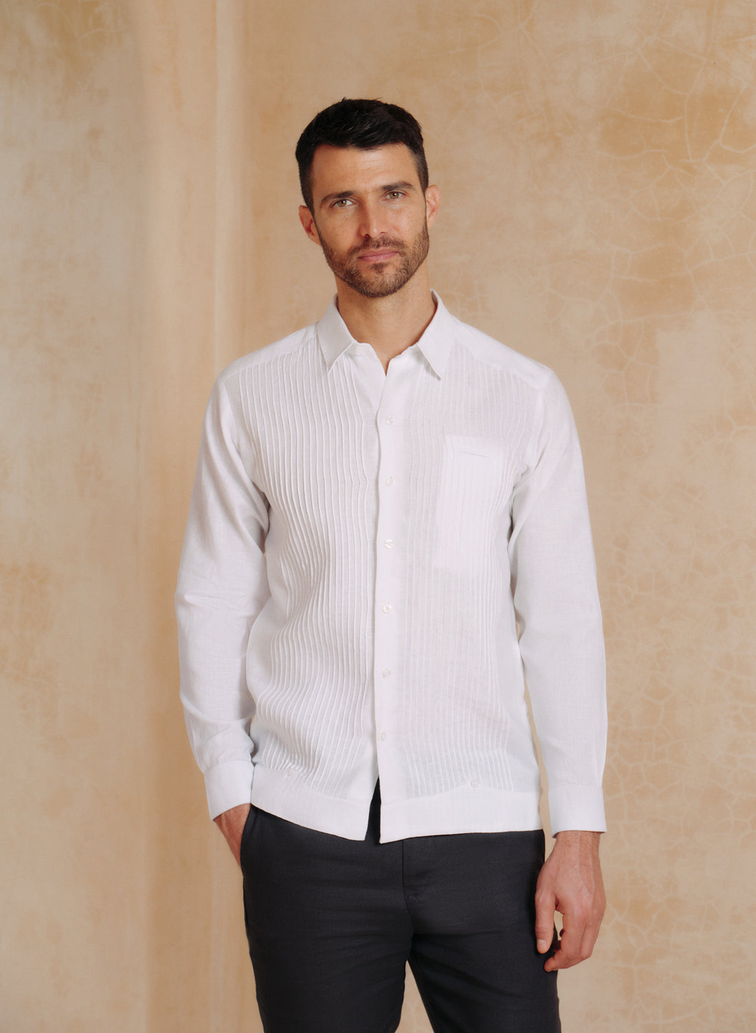 Guayabera Presidencial 100% Lino Manga Larga