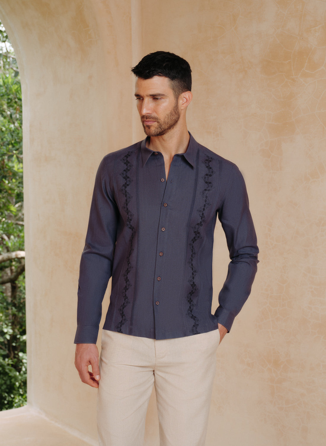 Guayabera Almeyra Lino Algodón