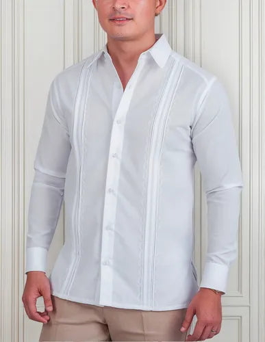 Guayabera Yucateca Lino Bordado Sacalum