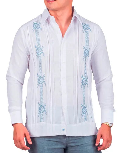 Guayabera Yucateca Bordado Artesanal Dzan