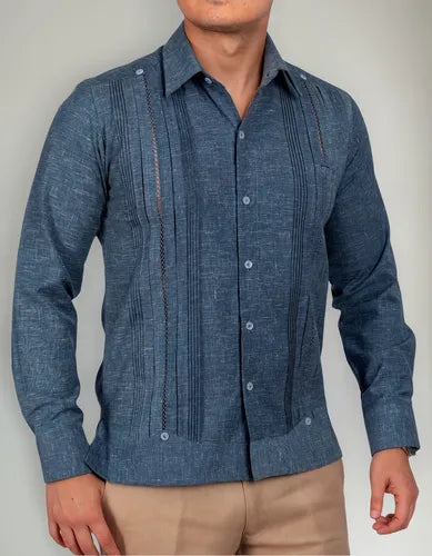 Guayabera Dezendo Tahdziu Alforzado Slim