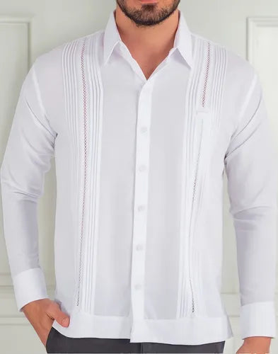 Guayabera Celestun Deshilado Slim Fit