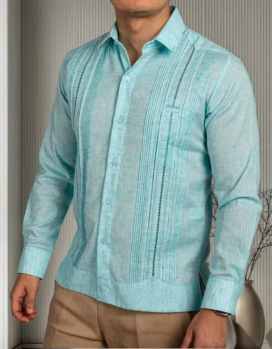 Guayabera Dezendo Tahdziu Alforzado Slim