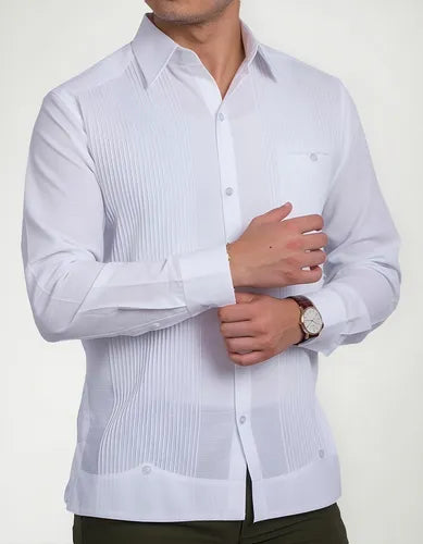 Guayabera Presidencial Lino Cuncunul Blanca