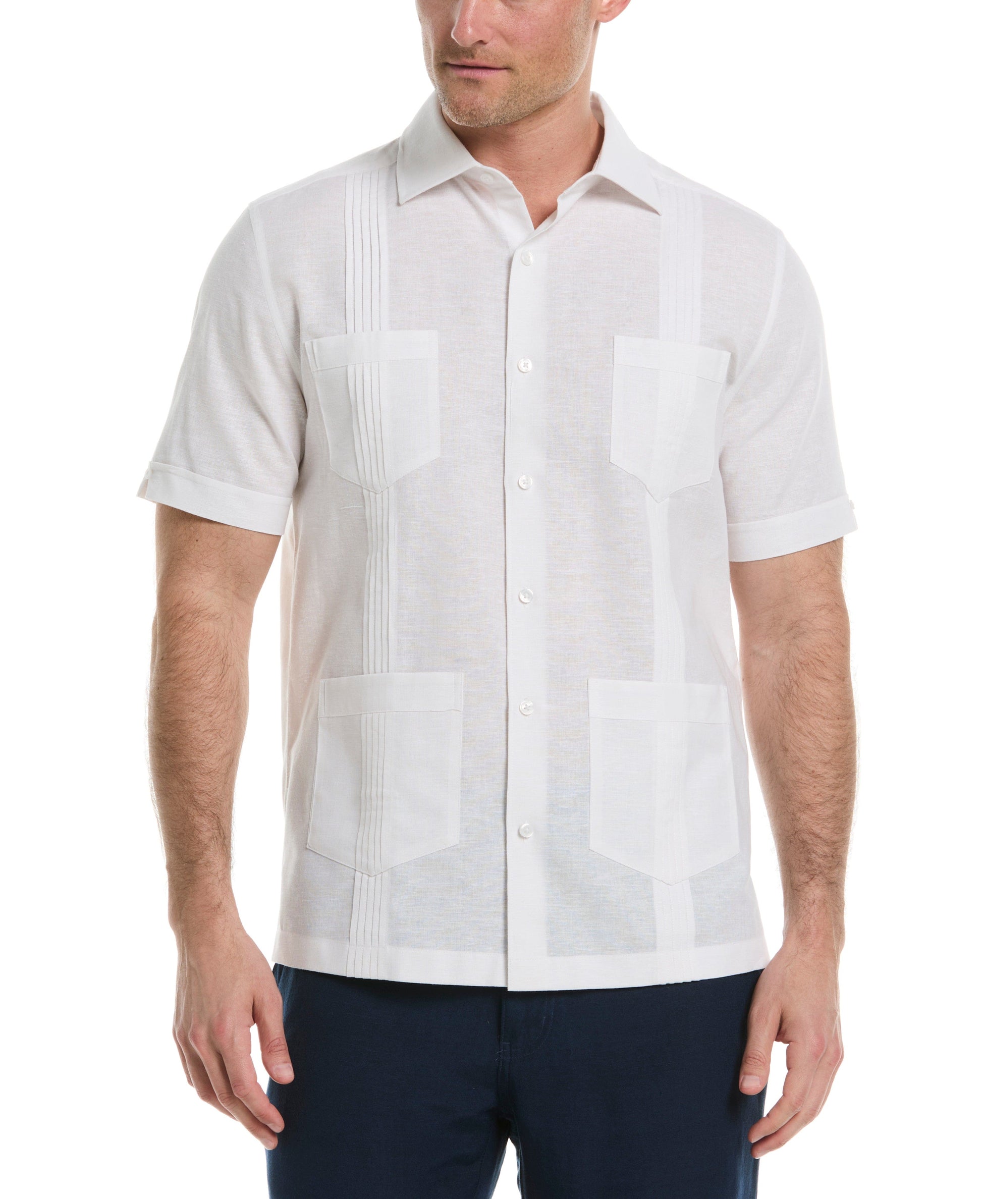 Guayabera Cubavera Lino Mezcla 4 Bolsillos
