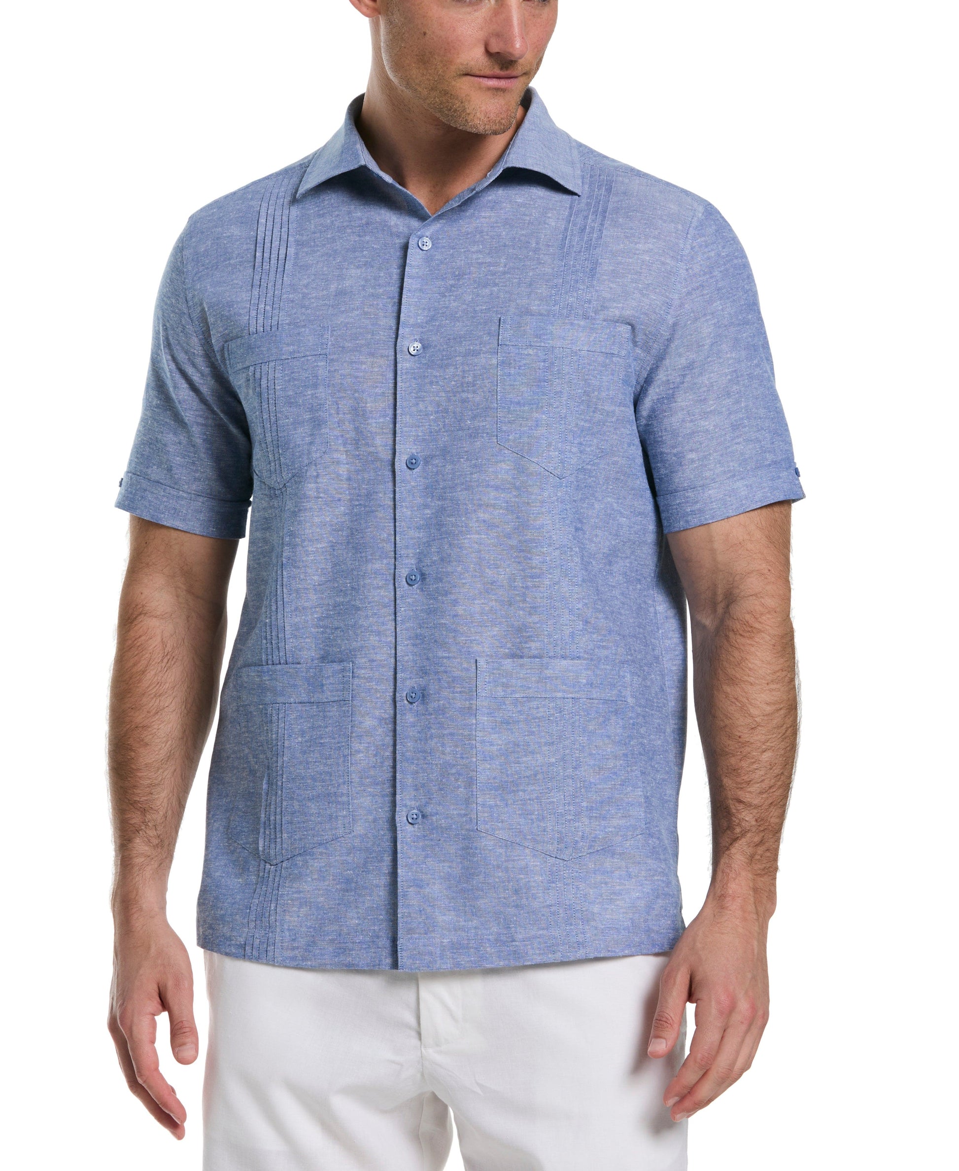 Guayabera Cubavera Lino Mezcla 4 Bolsillos