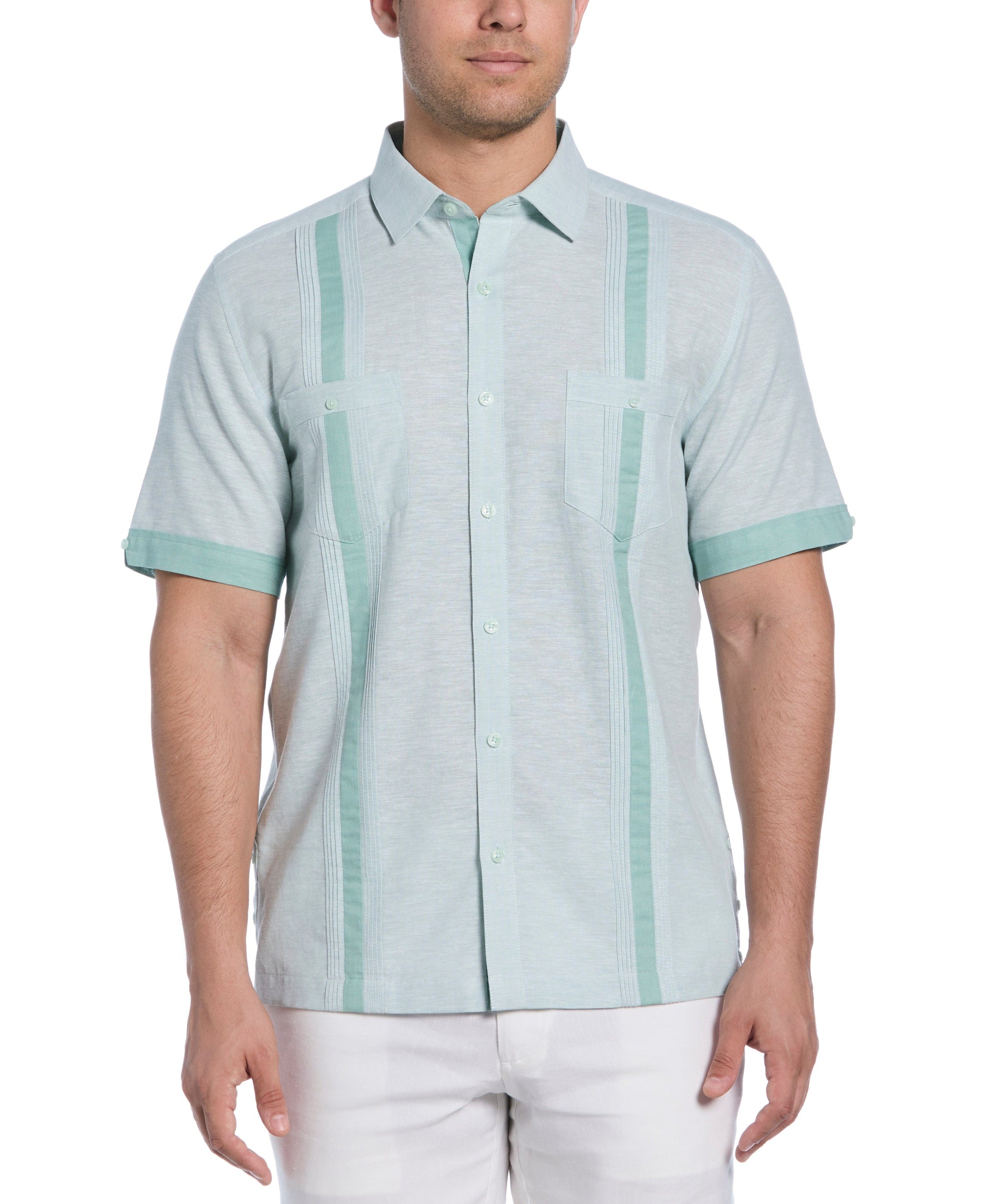 Guayabera Cubavera Lino Mezcla Tinte Cruzado