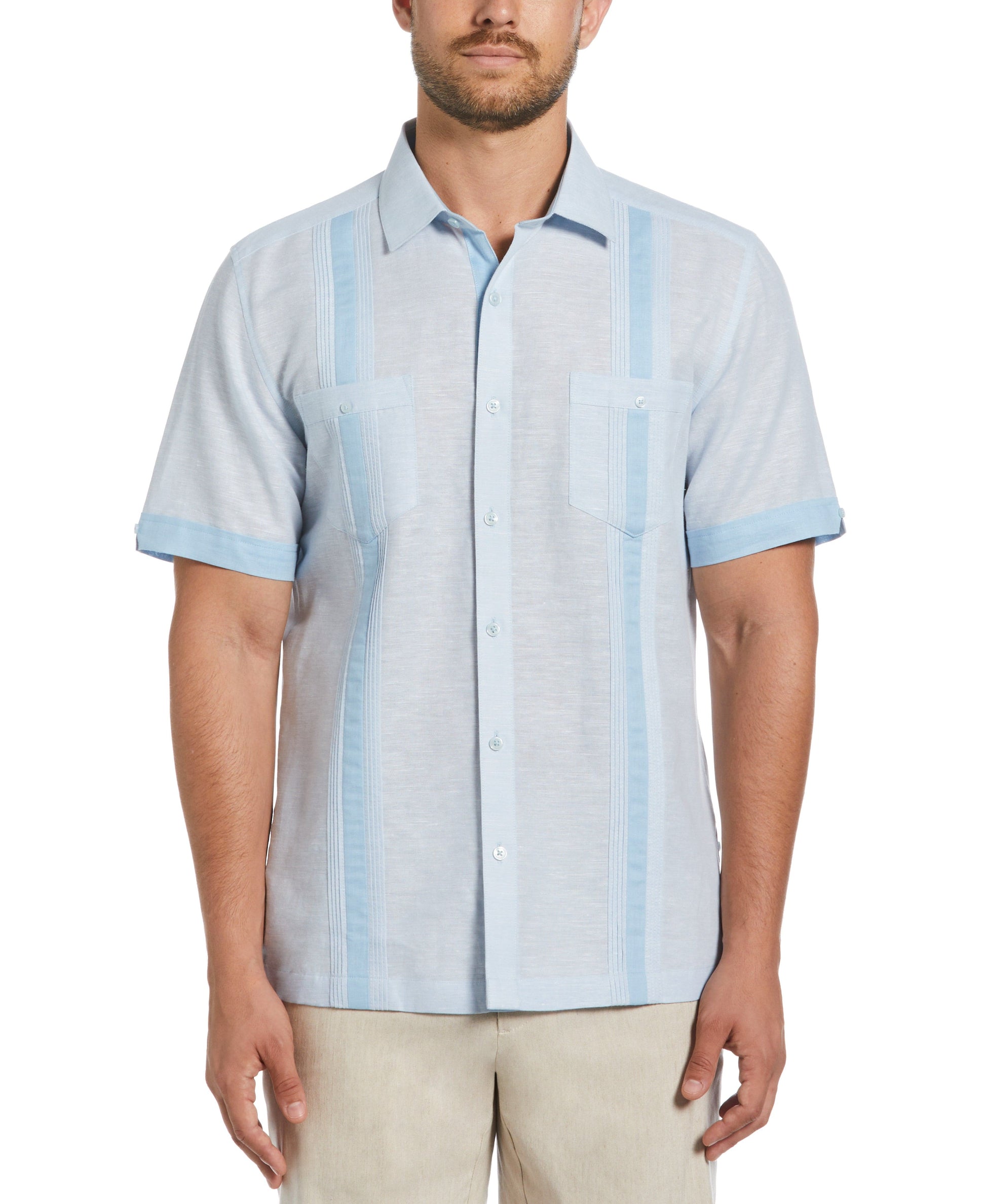 Guayabera Cubavera Lino Mezcla Tinte Cruzado