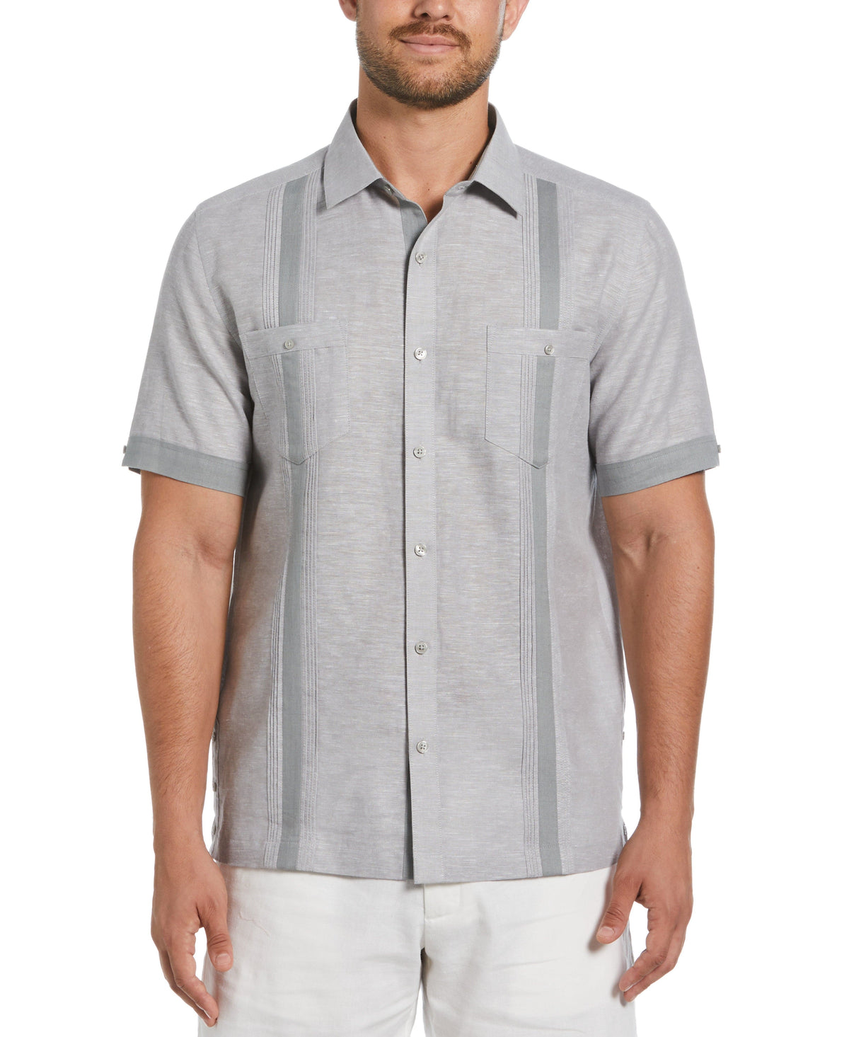 Guayabera Cubavera Lino Mezcla Tinte Cruzado