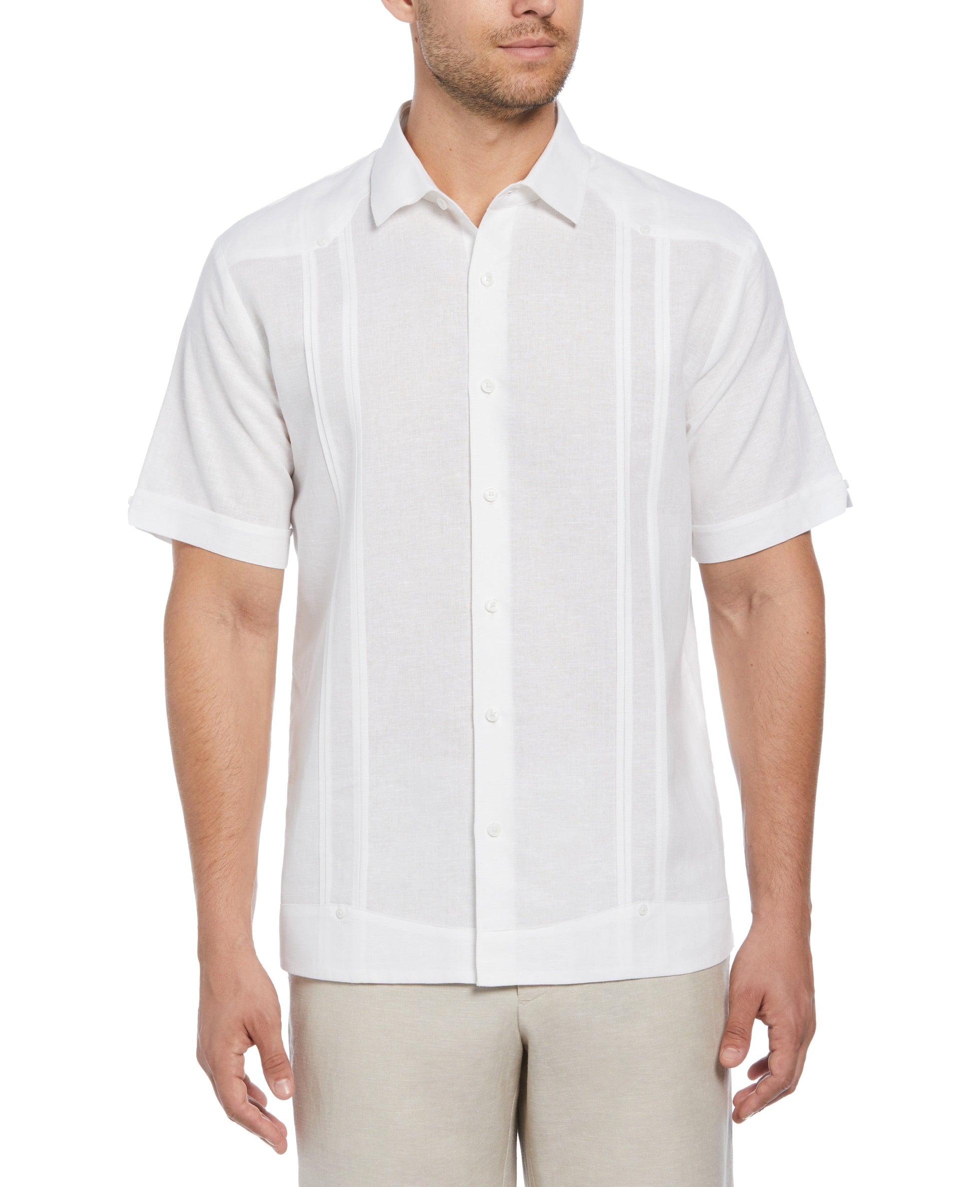 Guayabera Cubavera Lino Mezcla Sin Bolsillos
