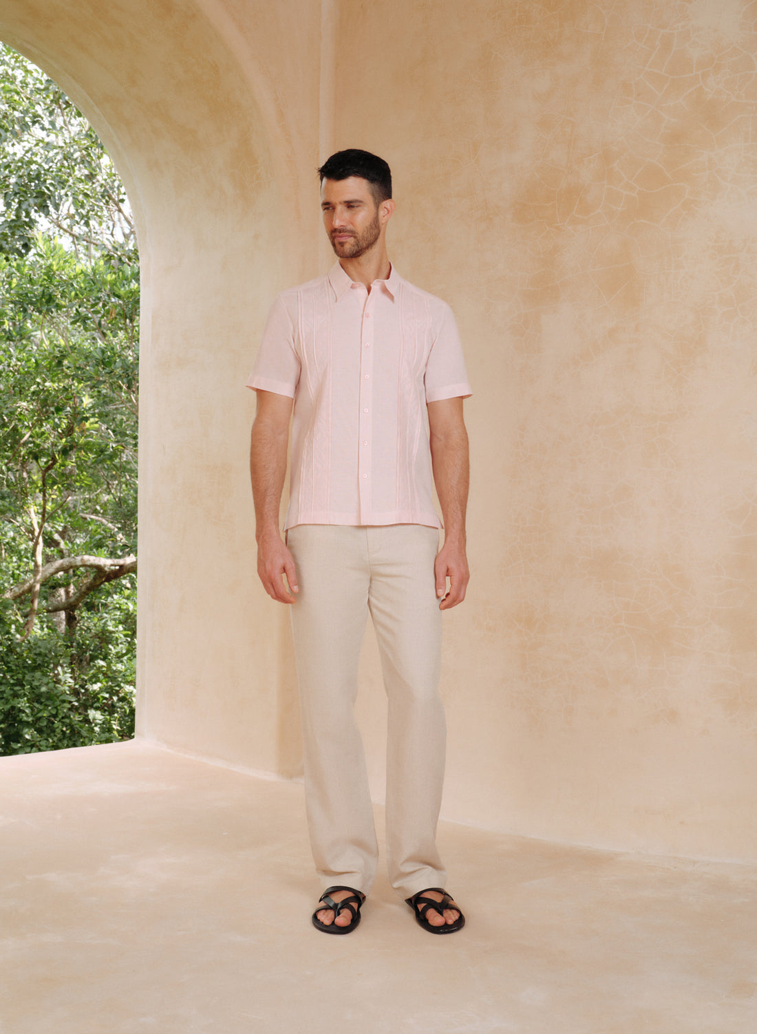 Guayabera Publio Punto Cruz Manga Corta