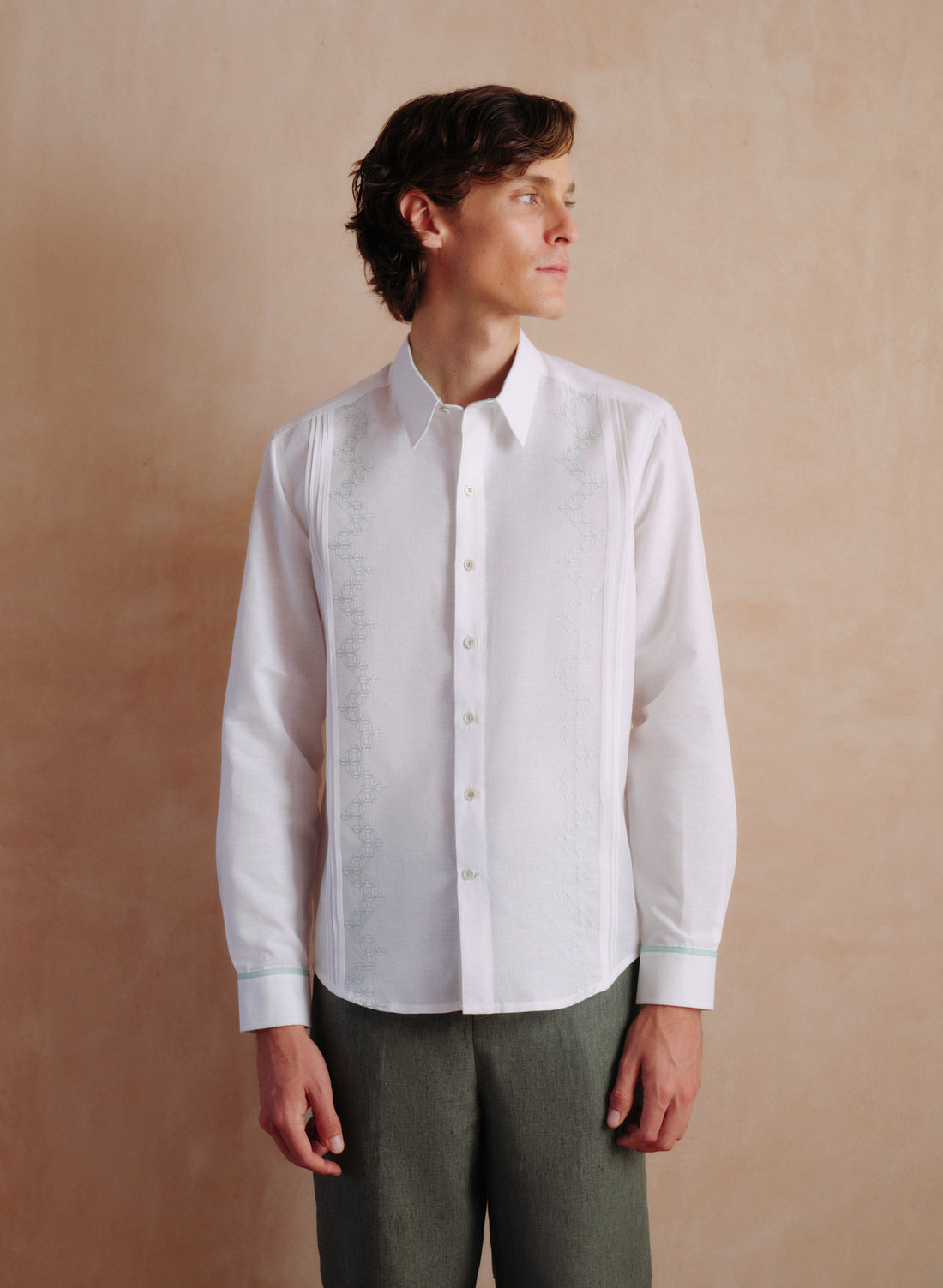 Guayabera Solare Slim Fit Manga Larga