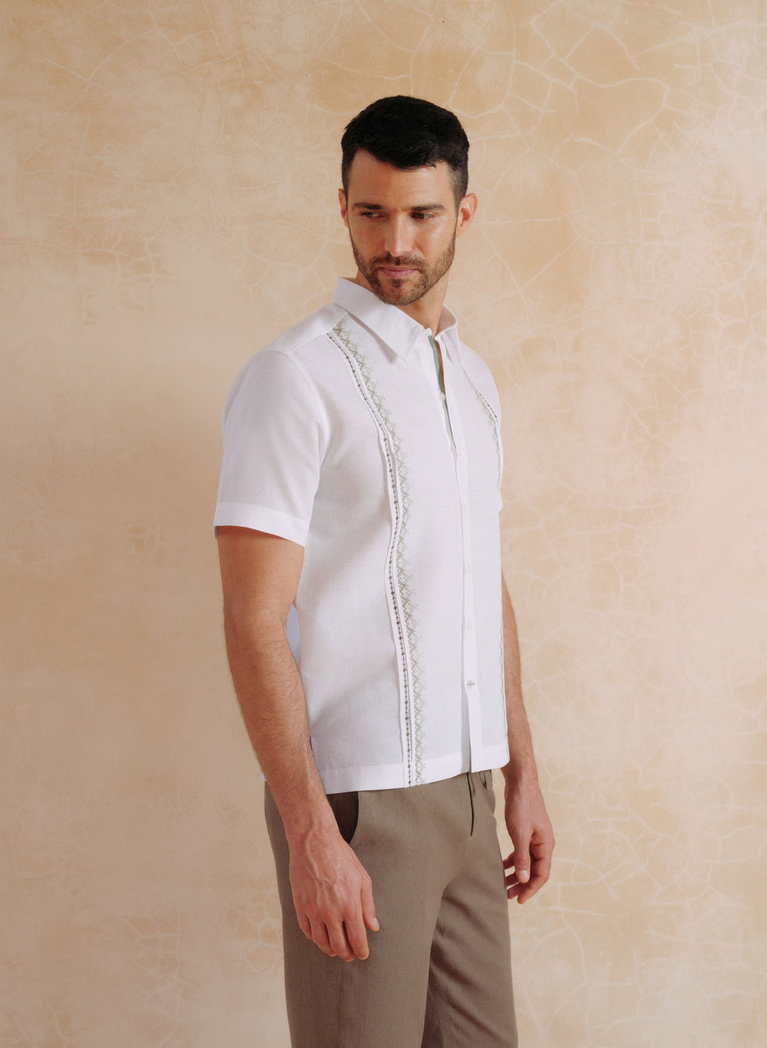 Guayabera Teun Punto Cruz Manga Corta