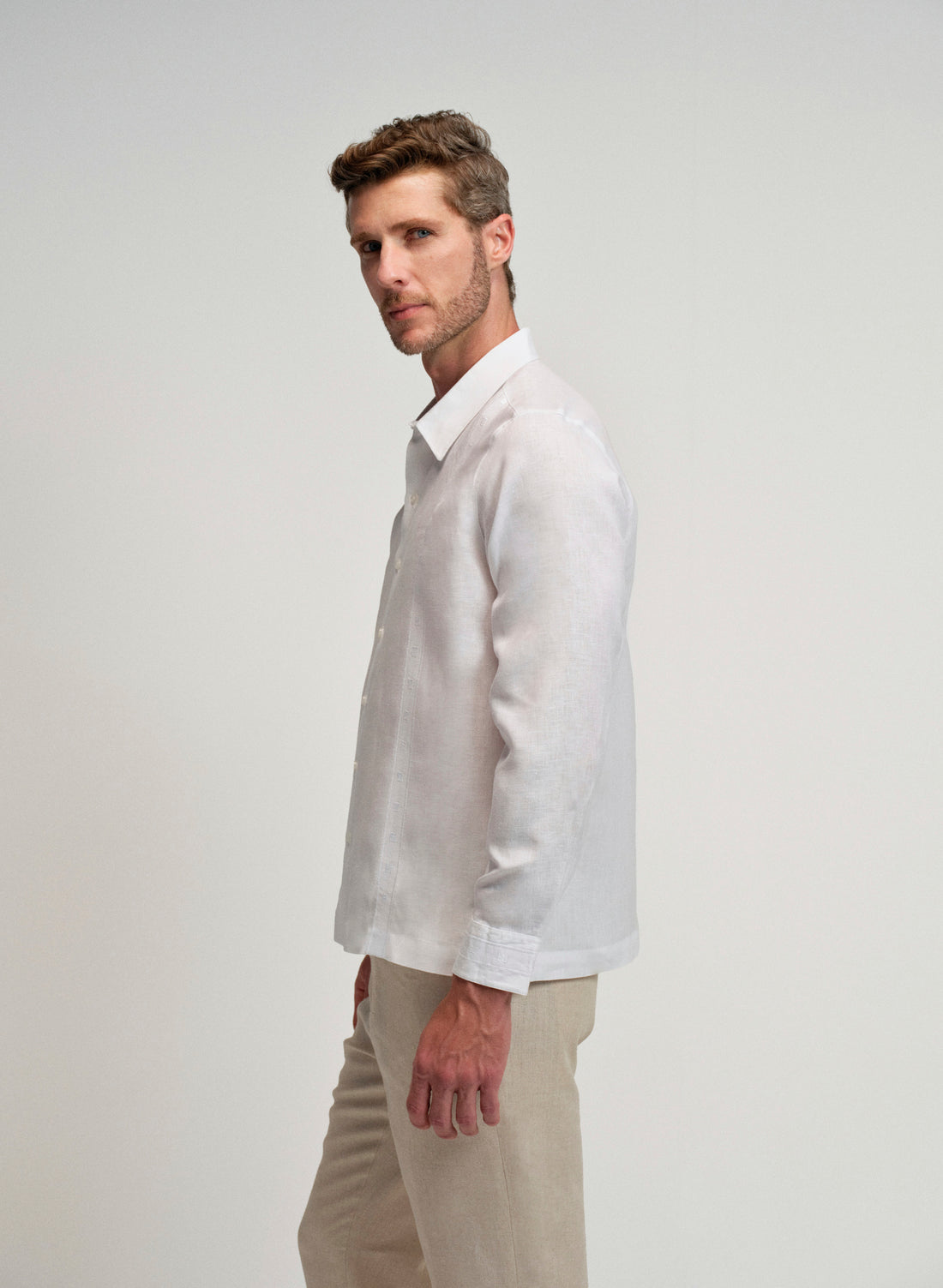 Camisa Vicente 100% Lino Manga Larga