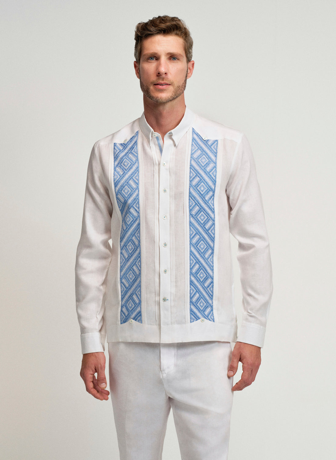 Guayabera Artesanal Cantil 100% Lino
